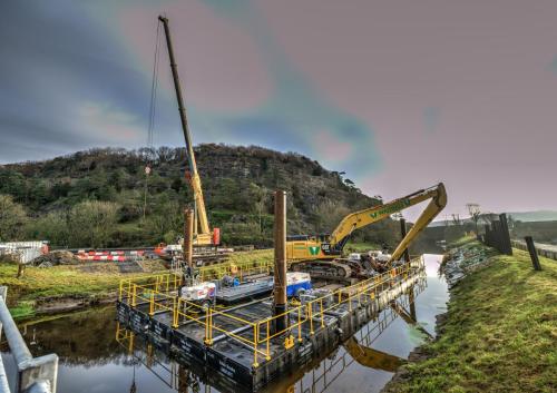 River Winster Temporary Works project aerial