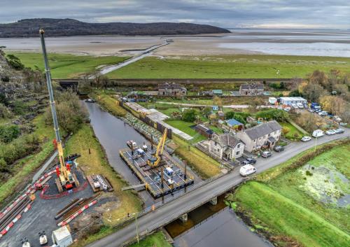 River Winster Temporary Works project aerial