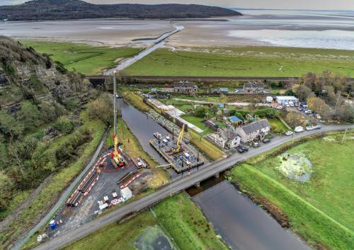 River Winster Temporary Works project aerial