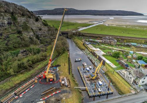 River Winster Temporary Works project aerial