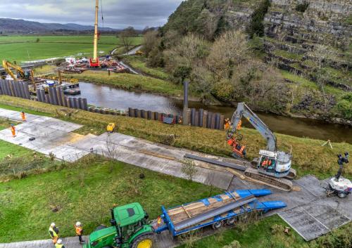 River Winster Temporary Works project aerial