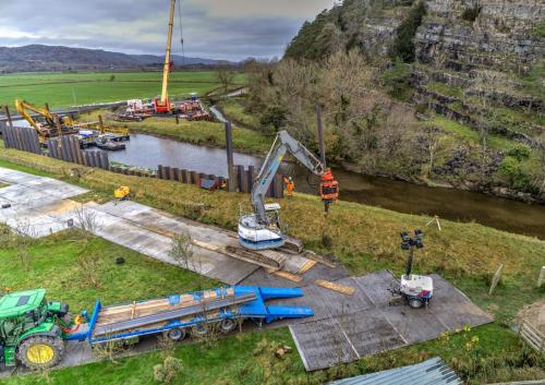 River Winster Temporary Works project aerial