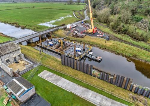 River Winster Temporary Works project aerial